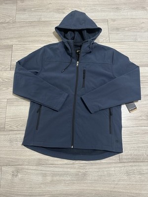 Point Summit Outdoor Men's Navy Hooded Softshell Jacket Quick Dry Warmth M