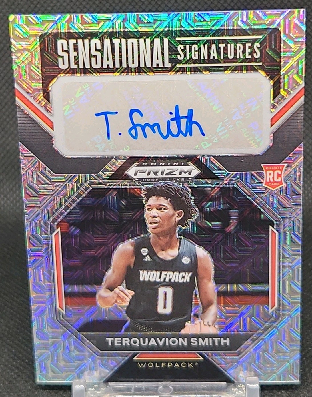 2023 Panini Prizm Draft Picks Terquavion Smith Mojo Rookie Auto 13/25 #SS-TQS