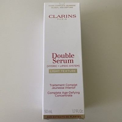 CLARINS DOUBLE SERUM HYDRIC + LIPIDIC SYSTEM 50 1.7 oz LIGHT TEXTURE  Authentic