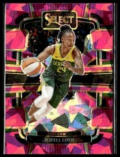 2024 Panini Select WNBA 6 Jewell Loyd Seattle Storm Pink Cracked Ice Prizm