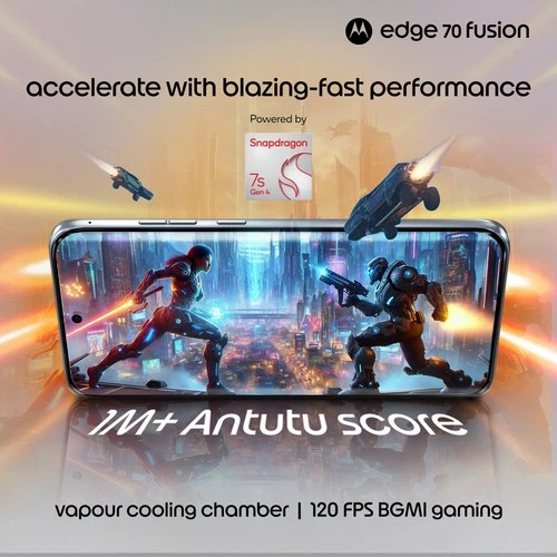 MOTOROLA Edge 70 Fusion (SILHOUETTE, 12+256GB) Snapdragon® 7s Gen 4 SmartPhone. - Picture 6 of 9