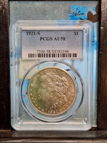 1921-S Morgan Silver Dollar PCGS AU58.