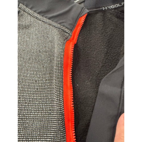 Under Armour Storm Golf Mens Large 1/4 Zip Pullover Gray Black Fleece 1373415 - Picture 3 of 11