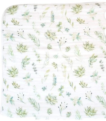 New Addison Belle Everything Muslin Baby Blanket 47  X 47  Succulents Theme