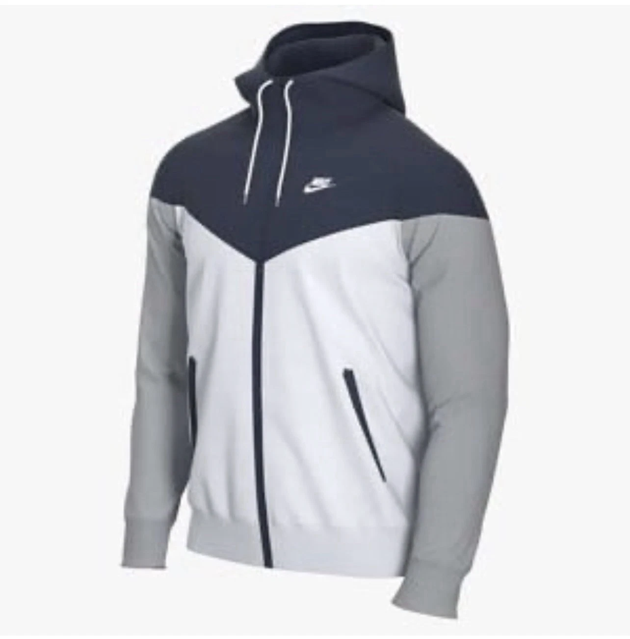 Nike Team Windrunner Windbreaker Men Blue/White Jacket CU9474-420 Size XL New