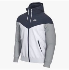 Nike Team Windrunner Windbreaker Men Blue/White Jacket CU9474-420 Size XL New