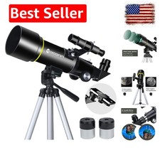 Telescopes, Telescope for Kids and Adults Beginners, 70mm Aperture 400mm Focu...