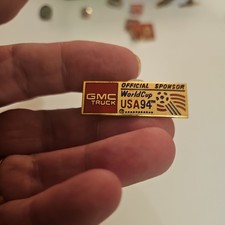 GMC Truck USA 94 World Cup Pin Official Sponsor Soccer Advertising VTG FIFA