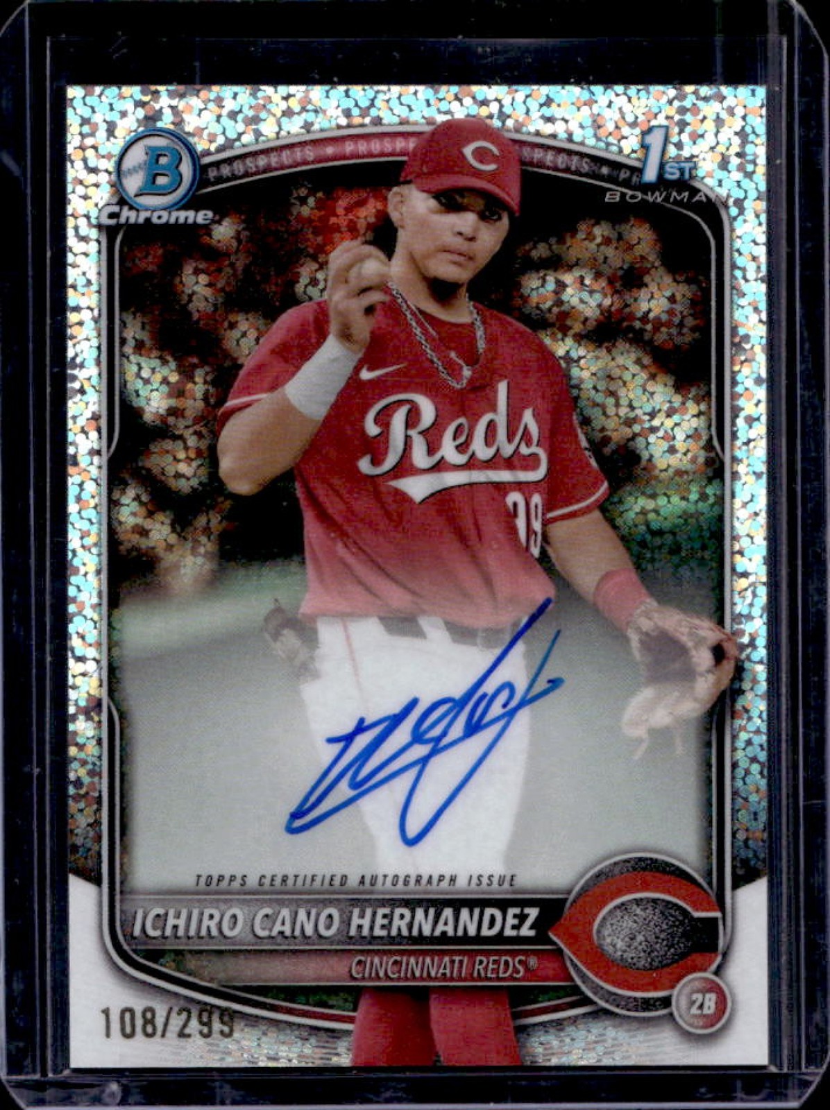 2025 Bowman Ichiro Cano Hernandez Chrome Auto Speckle Refractor 1st #108/299