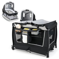 5 In 1 Portable Baby Nursery Center w/ Rock-a-Bye Bassinet Diaper Changing Table