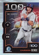 Carson Benge New York Mets 2025 Bowman Chrome Top 100 Insert #BTP-100