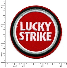 24 Pcs Embroidered Iron on patches Lucky Strike Cigarettes 70x70mm AP069Ls