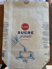 Pubblicità Vintage Sacchetto 4 kg Zucchero Granulato Lantico ~ Vuoto ~ Canadese 