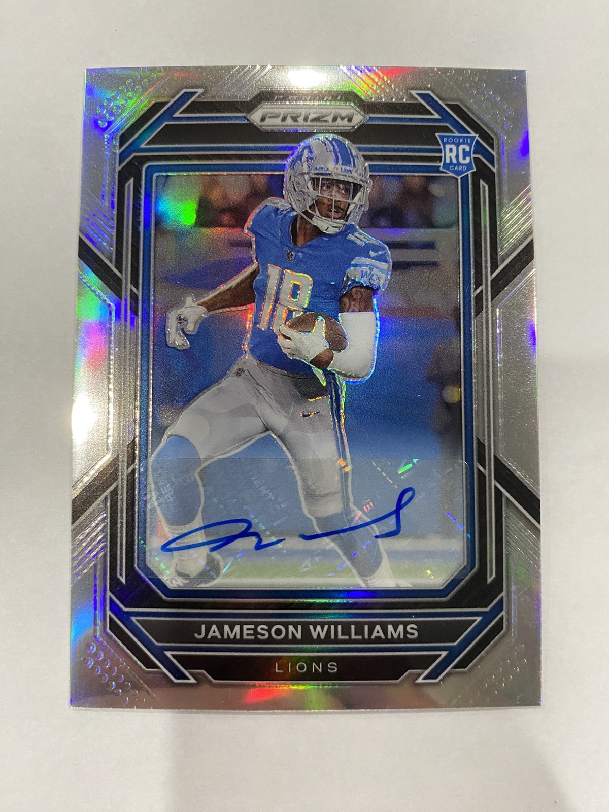 Jameson Williams 2022 Panini Prizm Silver Rookie Auto RC #311 Detroit Lions 🔥
