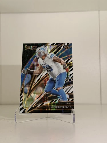 2025 Panini Select Club Level ZEBRA Shock SSP Case Hit TATE RATLEDGE RC LIONS 🔥