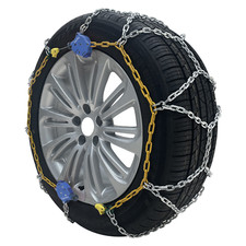 Set Of 2 Passenger Car Snow Chains With Tensioner Fits Tire Size 22545r18