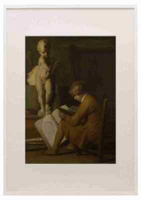 After Wallerant Vaillant A Boy seated Drawing A3 A4 Framed Print Picture