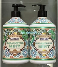 (2-Pack) PRIMA VERA ~ EUCALYPTUS MINT Cleansing HAND SOAP Wash ~ MADE IN USA