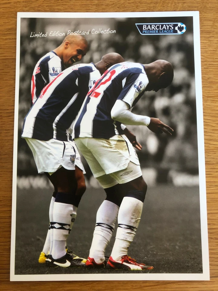 BARCLAYS PREMIER LEAGUE LTD EDITION POSTCARD WEST BROMWICH ALBION BAGGIES - Image 1 of 2