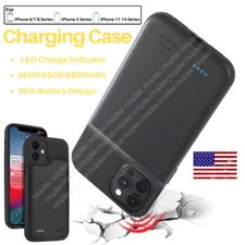 6800mAh For iPhone 14/13/12/11/XR/8/SE External Battery Charging Case Power Bank