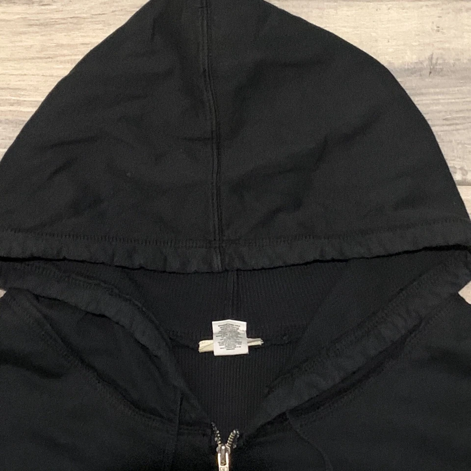 Sudadera con capucha Antik Denim para hombre de gran tamaño con cremallera completa. Talla Extra grande. SAKS negro $128 Foto 3 de 4