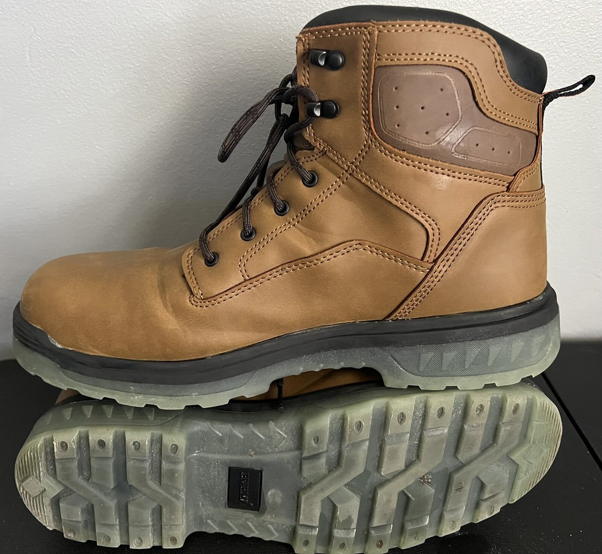 Brahma Steel Toe Men\'s‎ Brown Work Boots Size 10.5 Lace Up Has Scuff Marks Brahma Men main image 2