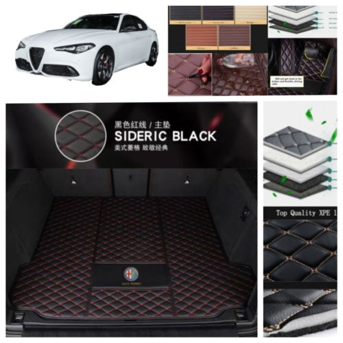 For Alfa Romeo Giulia 2017-2024 Car Floor Mats Leather Waterproof Carpets Luxury - Foto 15 di 34