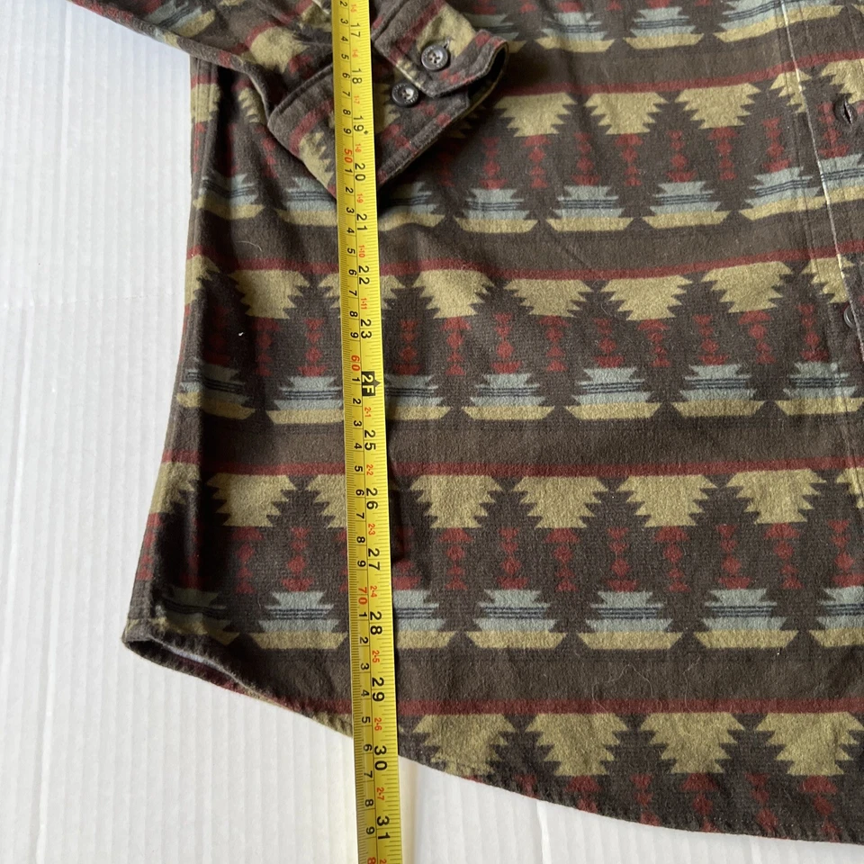 Woolrich💖 Sz L Aztec Western Print Button Down Shirt Jacket Cotton💖 - Image 4 of 4