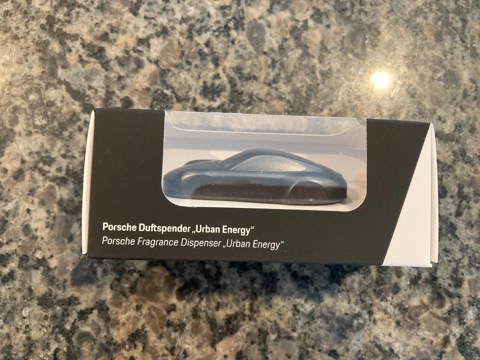 PORSCHE DESIGN OEM 911 AIR FRESHENER DIFFUSER W/URBAN ENERGY SCENT IN DK. GREY - Image 2 of 4