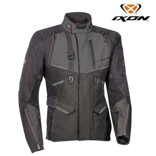 GIACCA MOTO INVERNALE DA UOMO IN TESSUTO IXON EDDAS NERO/ANTRACITE | eBay