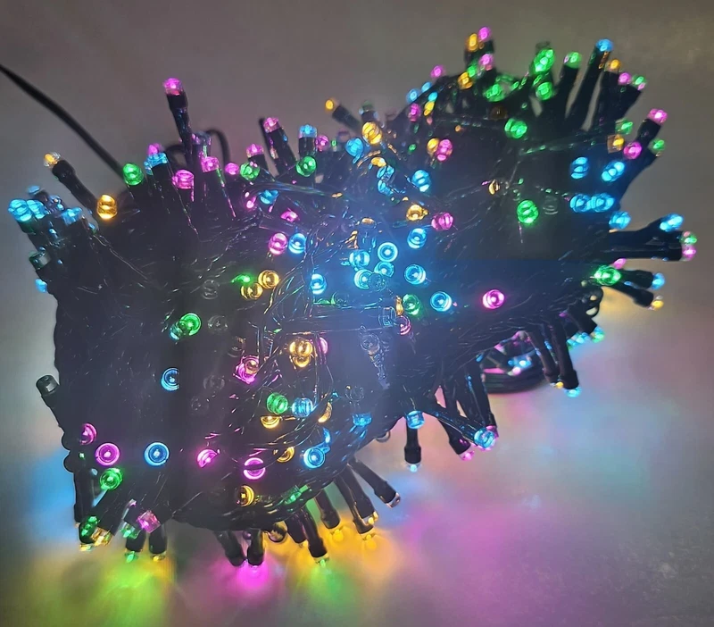 Catena Luci di Natale 360 LED Interno Esterno Giochi di Luce Multicolore, fotografia 3 di 8