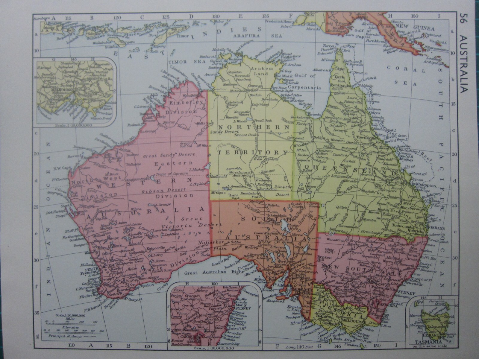 Carte Géographique Ancienne De L'Australie (1859) - Avec Nouvelle-Galles Du Sud, Brisbane...
