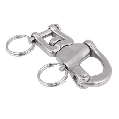 Edelstahl Schnappschäkel Panikhaken HundeleineMarine Boat Swivel Shackle316 E...