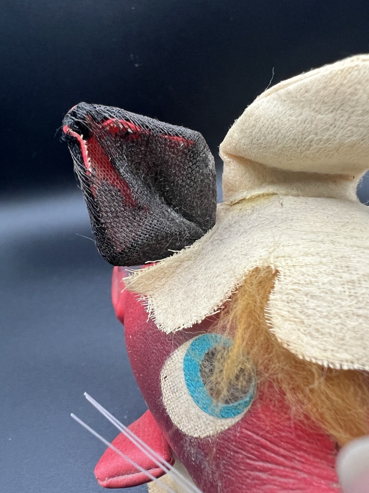 Vintage Mid Century TKR Jestia Vinyl Red Mouse #725 Stuffed Animal Figure Japan