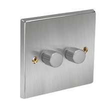 CED Satin Chrome Switches & Sockets - Axiom Electrical Fuse USB Cooker Flatplate