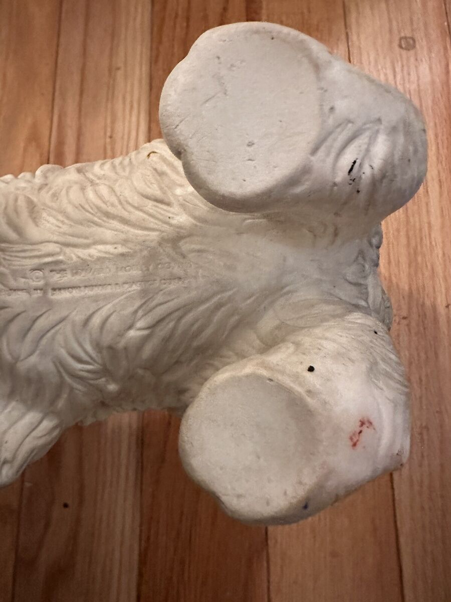 Vtg 1960 Edward Mobley Cat Rubber Toy Gray Long Haired Sleep Vtg 1960 Edward Mobley Cat Rubber Toy Gray Long Haired Sleep