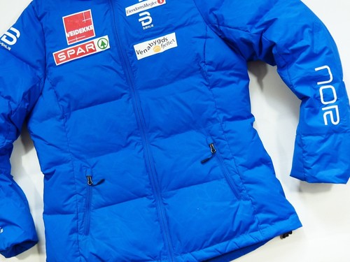 WOMEN'S BLUE BJORN DAEHLIE TEAM NORWAY DOWN INSULATED SKI HOODED JACKET SIZE: L - Picture 6 of 11