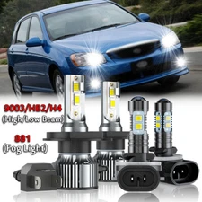 4x H4 LED Headlight + 881 Fog Light Bulbs For Kia Spectra/Kia Spectra5 2005-2009