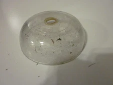 Vintage GLASS Crystal Lamp Part Chandelier Bobeche, 3 7/16” Dia 3/8" HOLE DIA