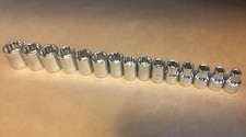 Craftsman Socket Set 38 Drive 15 Piece 12 Pt Point Metric Chrome