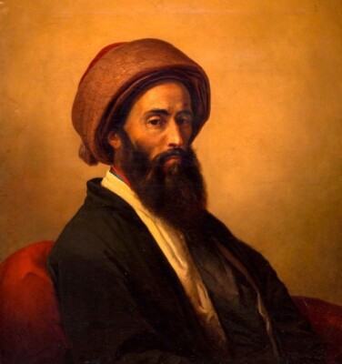 Oil painting Portrait-of-an-Oriental-Man-Eugene-Verboeckhoven-Oil-Painting