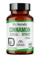 Dr. HERBALIST Cinnamon Capsules - 350mg, 60 Count  Cinnamomum Verum Extract...