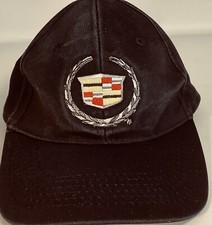 Black Cadillac Embroidered Baseball Hat Cap Adjustable Logo Emblem Laurels