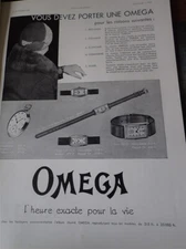 Omega watch + Sarda watch + Eversharp advertising paper ILLUSTRATION 1931 collar