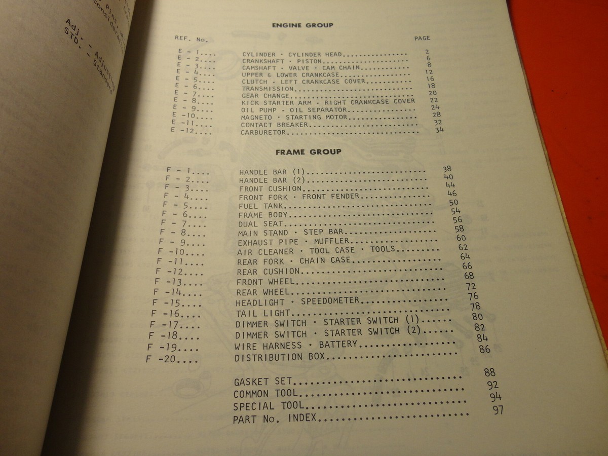 OEM ORIGINAL HONDA PARTS LIST CATALOG CATALOGUE MANUAL 1961 CA72