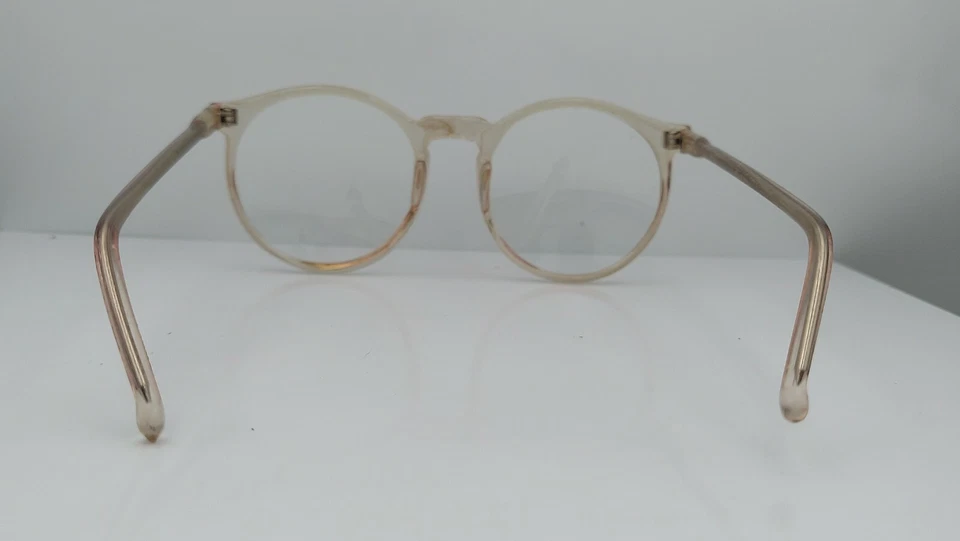 Gafas de sol vintage translúcidas redondas con montura de cuerno marcos Corea Foto 3 de 4