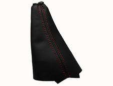 VOLVO V50 (2003-2012) Soufflet Levier De Frein 100% Cuir - Couture Rouge