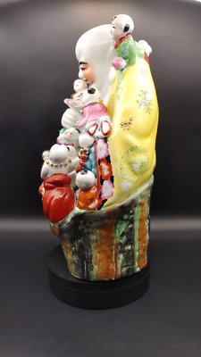 粉彩瓷塑百子弥勒佛像Chinese Famille Rose Porcelain Budai Buddha
