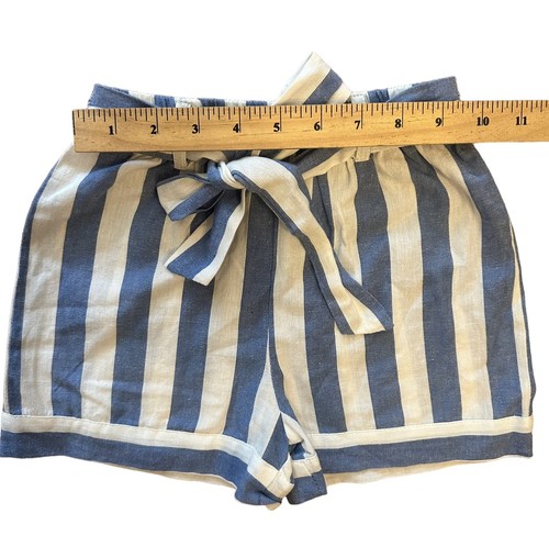 Rare Editions Size 5 Flutter Sleeve Short Set Striped Blue Bow - Picture 6 of 9