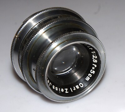 Rare Chrome style Carl Zeiss Jena Tessar 2.8/50 Exakta mount for